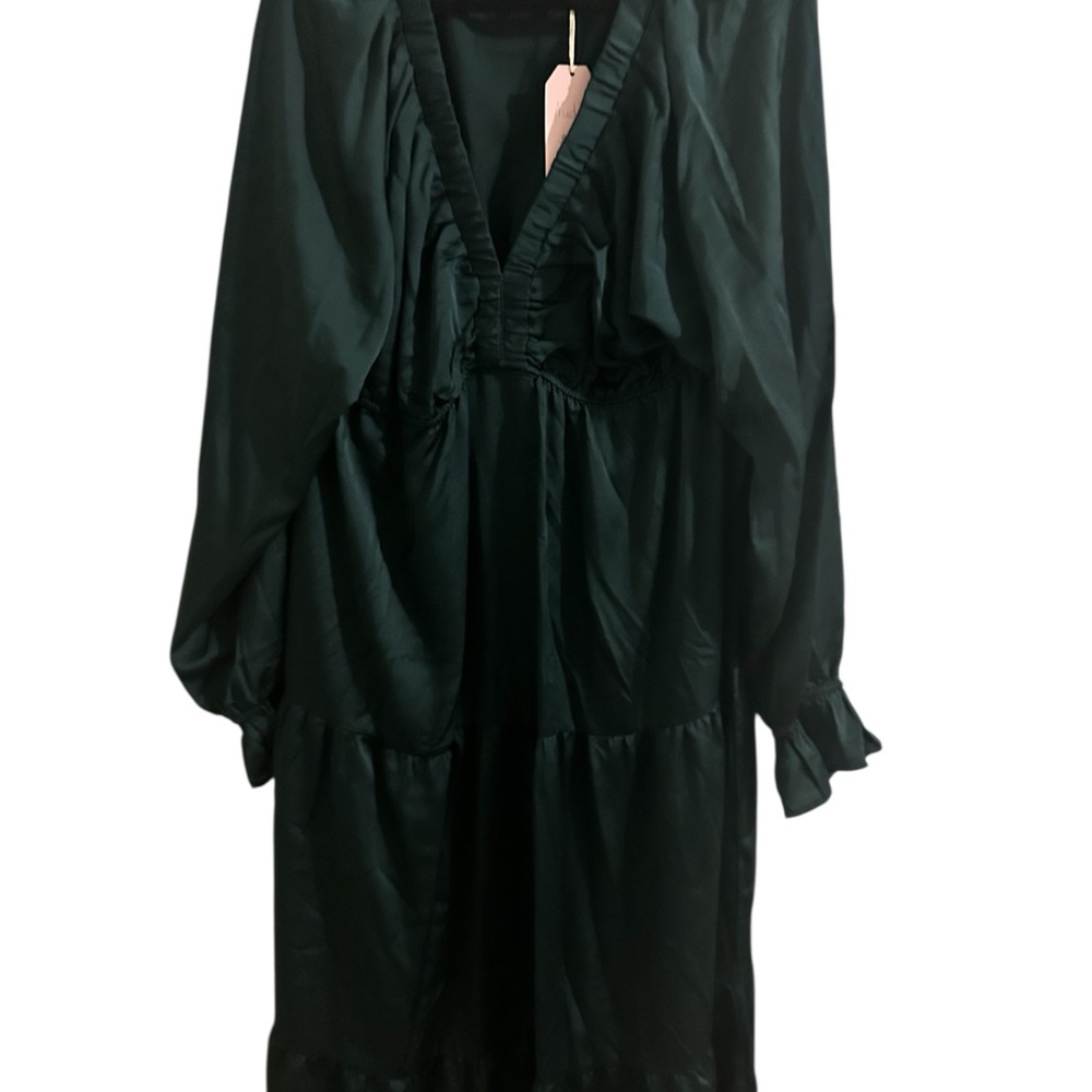 Emerald green Holiday Long Sleeve Dress